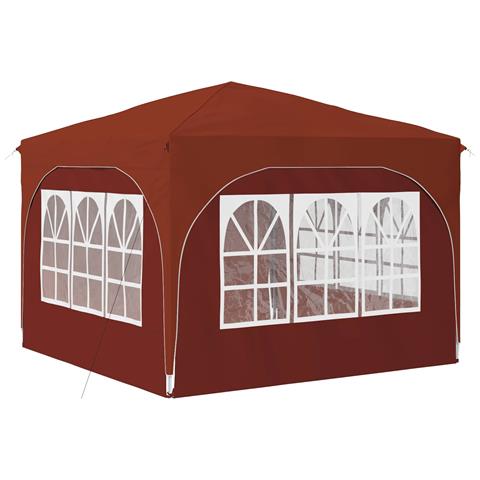 Tenda per feste a pop-up 290 x 290 x 245 cm Terracotta - Foto 9