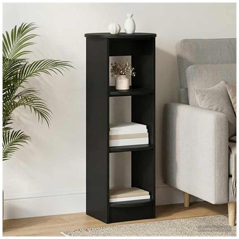 Mobile laterale Nero 40 x 40 x 100 cm Legno ingegnerizzato - Foto 2