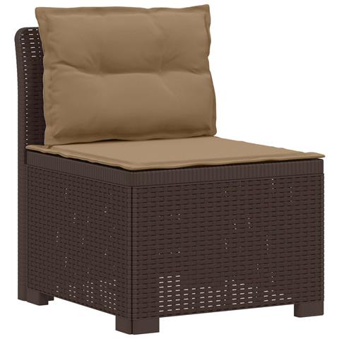 Divano da Giardino a 1 Posto con Cuscini Aspetto Rattan PP - Foto 1