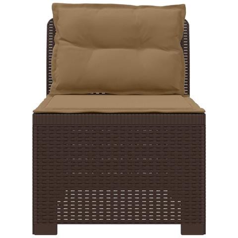 Divano da Giardino a 1 Posto con Cuscini Aspetto Rattan PP - Foto 2