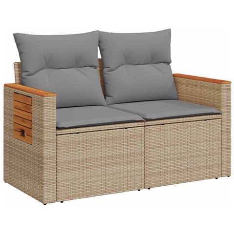 Set di divani 8 pz Beige e Grigio Chiaro - Foto 10