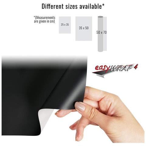 Foglio Pellicola Adesiva per Wrapping Nero Opaco, 35 x 50 cm - Foto 2
