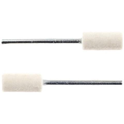 2 Mola Cilindrica In Feltro Lucidare Minitrapano Mini Trapano Dremel Flessibile - Foto 1