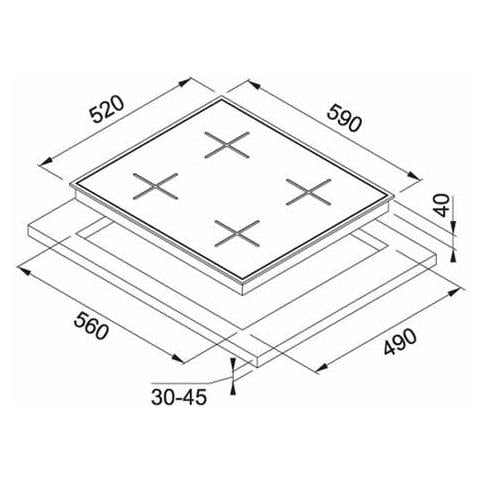 Piano Cottura FHNS 604 4G WH C a Gas 4 Fuochi Gas Colore Bianco - Foto 2