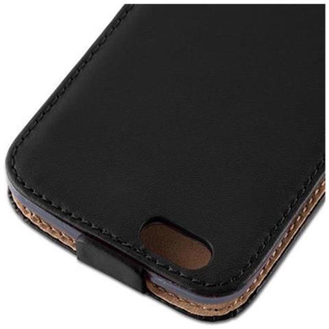 Custodia Compatibile Con Apple Iphone 6 Plus / Iphone 6s Plus In Nero Carbone - Coperchio Protettivo In Design Flip Realizzato In Finta Pelle Liscia - Foto 6