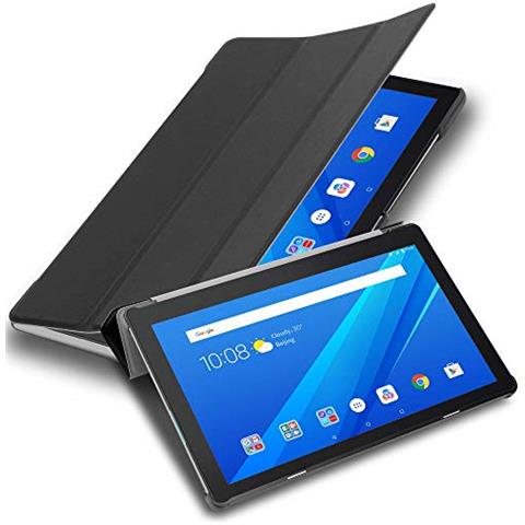 Custodia Per Tablet Compatibile Con Lenovo Tab M10 (10.1"" Zoll) In Nero Satin - Coperchio Protettiva Ultra Sottile Senza Funzione Auto Wake Up E Stand - Foto 1