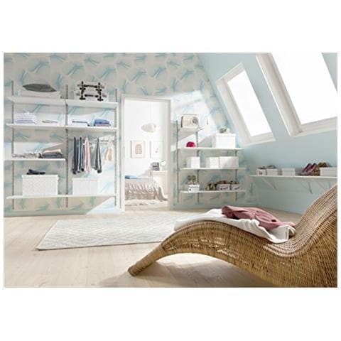 Elemento Sistema 10.000-00.005 - Guida Venire Parete, 1 Via, 2 Pz, 4 Misure, 3 Colori, Lunghezza 50 Centimetri, Con Parete Mensole C'è Colore: , Bianco, Alluminio - Foto 3