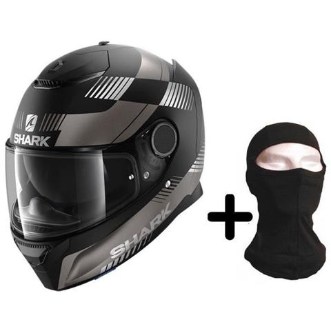 SHARK HELMETS - Shark Casco Integrale Spartan 1.2 Strad + Passamontagna -  Antracite Argento - ePRICE