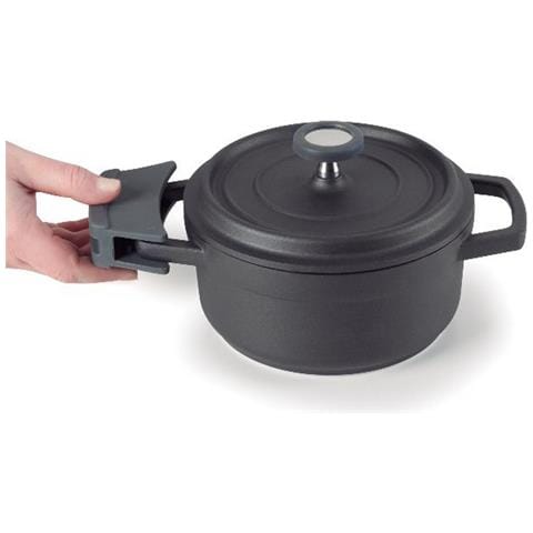 Casseruola Tonda In Ghisa Smaltata Nera 20cm - 25921 - Foto 3