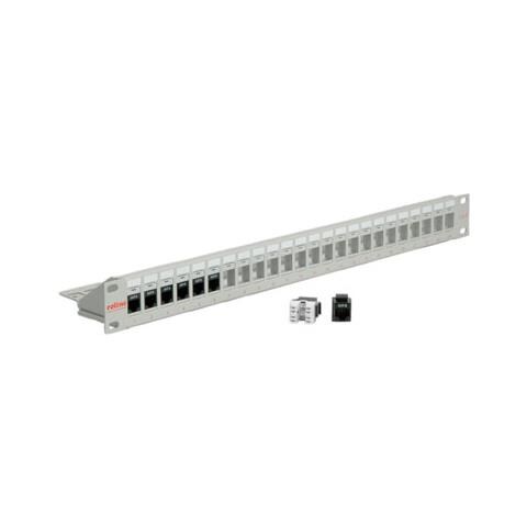 Cat. 6 19"-Keystone Patch Panel, light grey UTP, Not screened, Grigio - Foto 2
