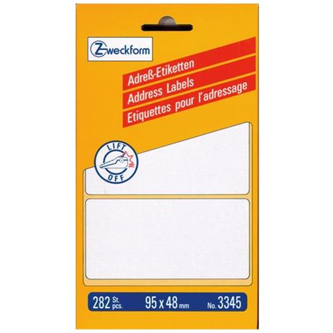 3345 Etichetta Autoadesiva Rettangolo Con Angoli Arrotondati Bianco 282 Pz - Foto 1