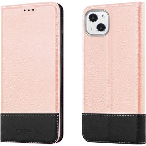 Custodia Compatibile Con Apple Iphone 13 Mini In Oro Rosato Nero - Coperchio Protettiva Con Chiusura Magnetica, Funzione Stand E Tasca Per Le Carte - Foto 8