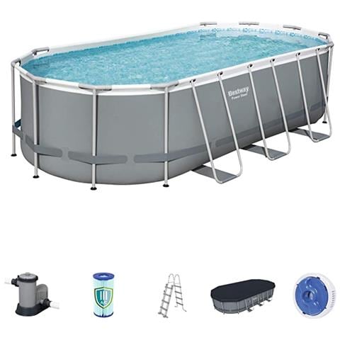 56710-3 Power Steel Piscine Hors Sol 549 X 274 X 122 Cm Pompe Filtre 5678 L / h Incluse - Foto 1