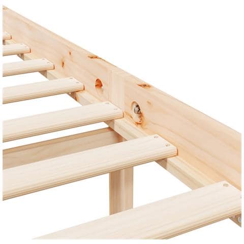 Letto per Anziani 90x190 cm Single in Legno Massello di Pino - Foto 2