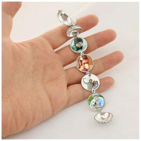 Collana Con Medaglione Con Foto In Lega Di Zinco Argento - Foto 8