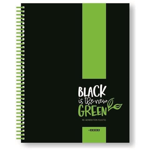 Black Is The New Green Quaderno Spiralato 210x297 Mm A4 Fogli A Quadretti 5 Mm Nero - Foto 1