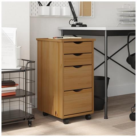 Armadietto Rotante Con Cassetti Moss Miele Legno Massello Pino - Foto 7