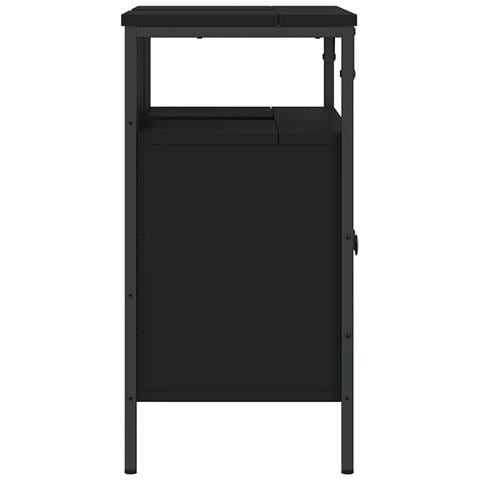 Mobile Lavabo Bagno Nero 60x30x60 Cm In Legno Multistrato - Foto 10