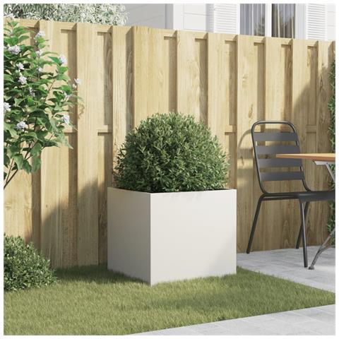 Fioriera Bianca 49x47x46 cm in Acciaio - Foto 10