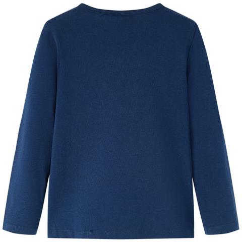 Maglietta Da Bambino A Maniche Lunghe Blu Marino 104 - Foto 2