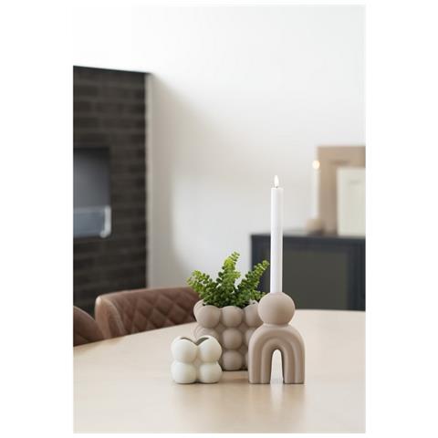 Portacandela Candle - Marrone - Gres - 6,5x10,5x17 Cm - Foto 6