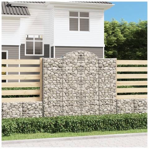 Cesto Gabbione Ad Arco 200x30x180/200 Cm Ferro Zincato - Foto 1