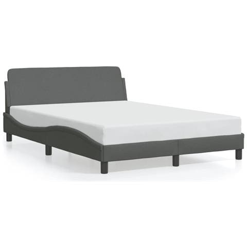 Giroletto Senza Materasso Grigio Scuro 140x190 Cm Tessuto - Foto 1