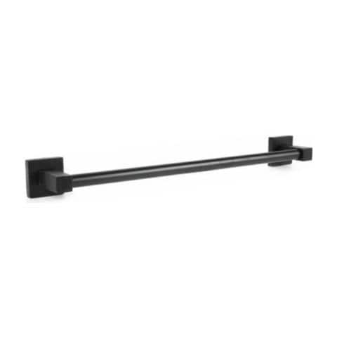 Porta Asciugamani Asta Supporto 40cm Bagno Da Muro Asciuga Mano Casa Nero 02107 - Foto 1