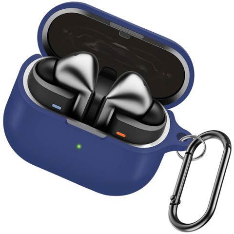 Custodia Protettiva In Silicone Per Samsung Galaxy Buds3/buds3 Pro Con Moschettone Darkblue - Foto 1
