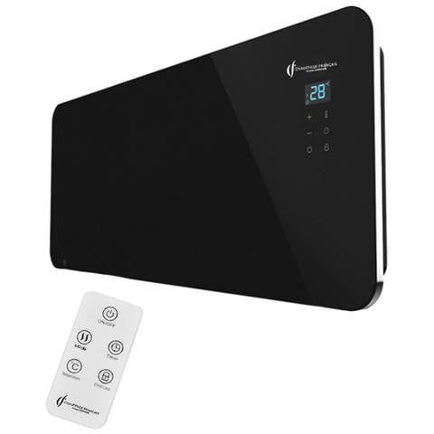 Radiatore Elettrico Murale In Vetro Sorimo Sannover 1500 W Nero - Foto 1