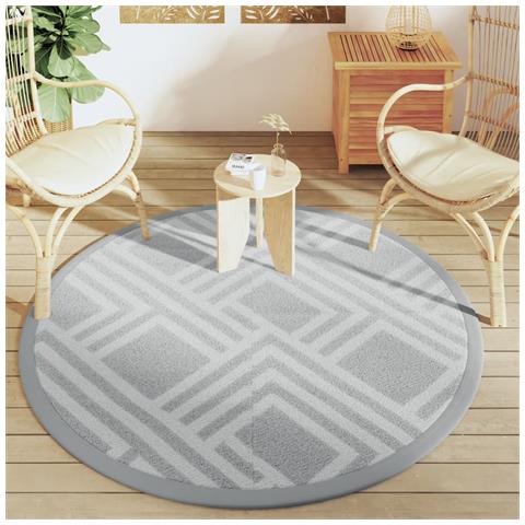 Tappeto Da Esterno Grigio 160 Cm In Pp - Foto 3