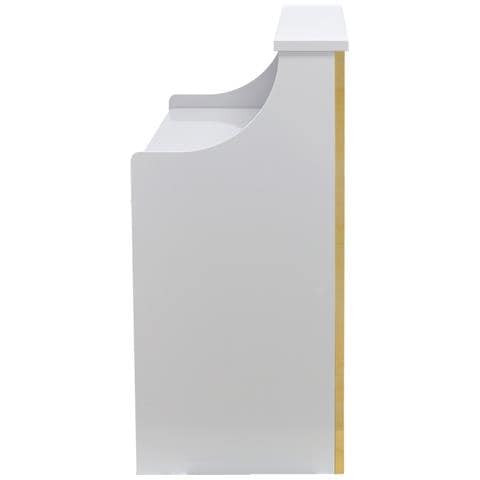 Banco Da Parrucchiere Laccato Diamond 120 Cm Cosmetico Per Salone Spa Cabinet Grigio - Foto 7