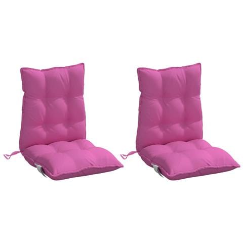 Cuscini Per Sedia Schienale Basso 2 Pz Rosa In Tessuto Oxford - Foto 3