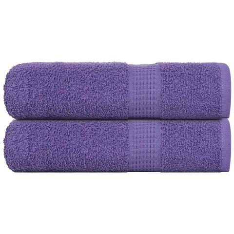 Asciugamani 2 Pz Viola 50x100 Cm 360 G/m 100% Cotone - Foto 1