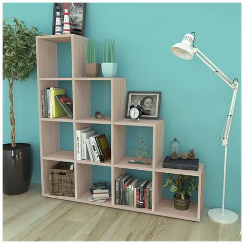 Libreria Scalare / Scaffale Espositore 142 Cm Rovere - Foto 8