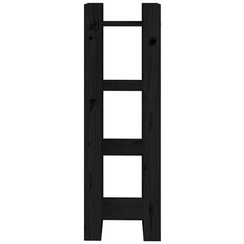 Lusso Casadino - Libreria/divisorio Nero 41x35x125 Cm In Legno Massello Di Pino - Foto 2