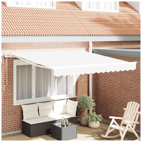 Tenda Retrattile Automatica  Bianca 350x250 cm, Tessuto di ricambio  per struttura 3.5x2.5 m Bianca - Foto 2