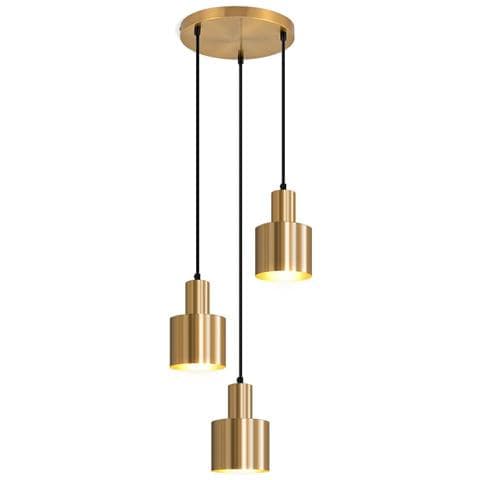 Lampada A Sospensione Per Sala Da Pranzo, 3 Fiamme, Oro, E27, Lampada A Sospensione In Metallo, Camera Da Letto, Corridoio - Foto 1