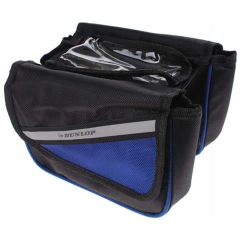Borsa Da Telaio Bici Con Supporto Smartphone Integrato, Noir / Bleu - Foto 1