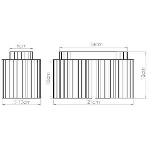 Lampada Da Soffitto Aura 2 Bordeaux Gu10 Sl. 1820 - Minimalist Lampada A Soffitto Borgogna 12x21x10 Cm - Foto 2