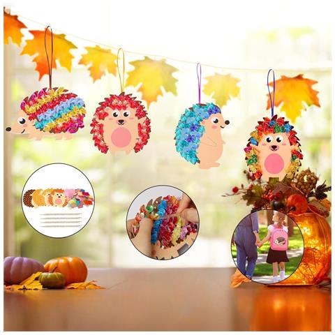 Set Di 9 Ricci Decorativi Autunnali Fai-da-te Per Bambini - Foto 7