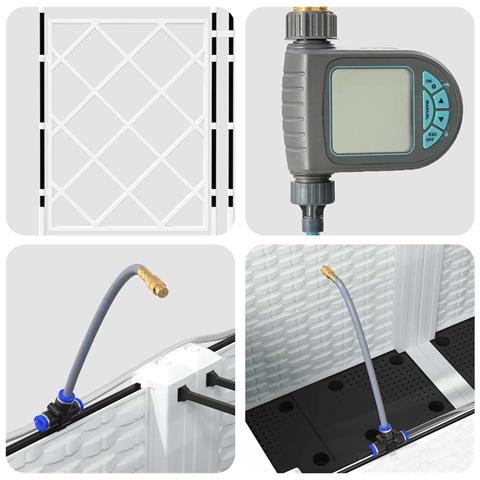 Vasi da giardino Bianco 120 x 120 x 142 cm Acciaio - Foto 8