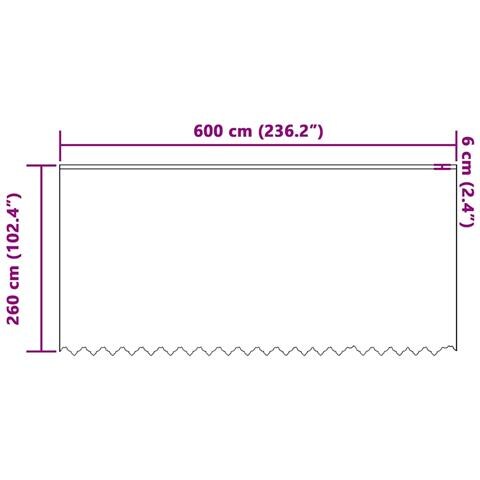 Tende con tende Bianco 600 x 260 cm Poliestere - Foto 8