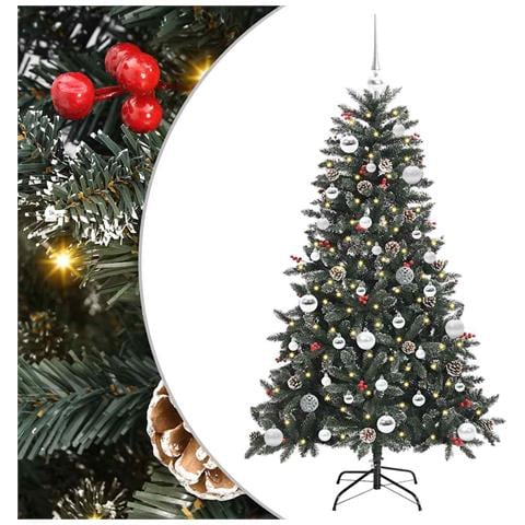 Albero di Natale artificiale con 150 LED Verde 150 cm - Foto 1
