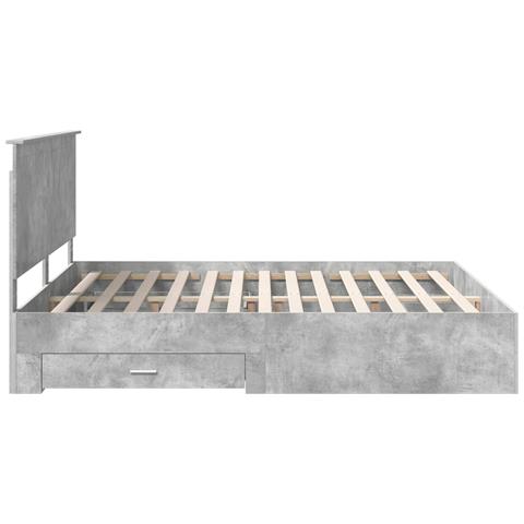 Struttura del letto con testiera Grigio cemento 180 x 200 cm - Foto 9