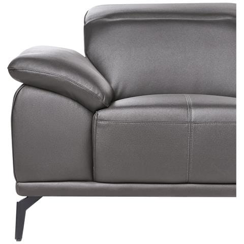 Divano 3 Posti Vejen Pelle Sintetica Nero - Foto 7