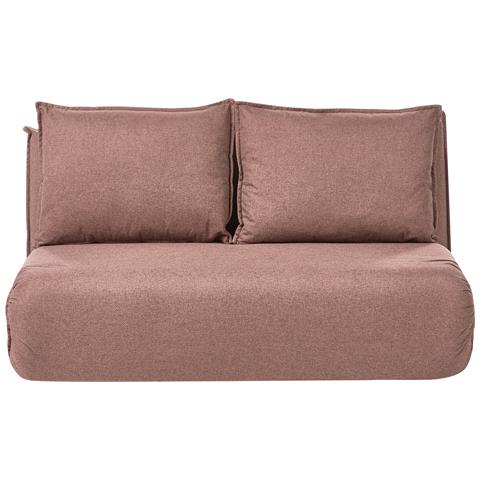 Divano Letto 2 Posti Roros Lino Sintetico Marrone - Foto 2