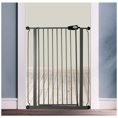 Safetots Cancelletto Di Sicurezza Extra Alto In Metallo Con Chiusura A Pressione, 81,4cm - 89cm, Grigio Ardesia, 104cm Di Altezza - Foto 4