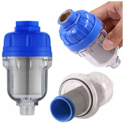 Filtro Aquasafe Proclear - Acciaio Inox Riutilizzabile | Filettatura Interna 1/2"" Sopra, Esterna 1/2"" Sotto | Obiettivo Trasparente | Per Acqua Fredda - Foto 1