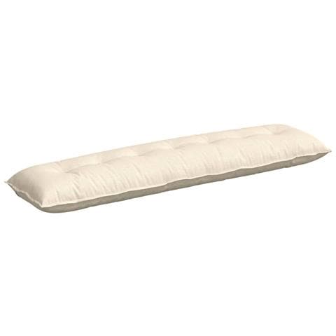 Cuscino per Schiena Crema 200 x 50 cm Tessuto in Cords - Foto 1